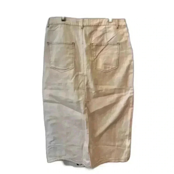 #134 NWOT Forever 21 Belted Twill Utility Skirt Size XL White/tan stitching. - Picture 4 of 10